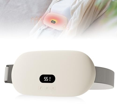 Perioden Wärmegürtel, Kabellos USB Menstruations Wärmegürtel Periode mit 5 Temperaturstufen Tragbares Heizkissen Massage Rücken gegen Krämpfe Warming pad Geschenke für Frauen und Mädchen