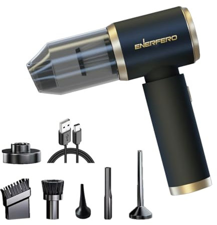 ENR-Aspiradora De Mano,Aspiradora Multifuncional 3en1.Aspiradora Inalámbrica Para Coche Con Carga Rápida Y Potente Filtro De Acero Inoxidable.La Mini Aspiradora Para Coche Es Adecuada Para La Limpiez