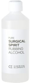 Chemical Elements Pure Surgical Spirit Rubbing Alcohol 500ml - Multipurpose Cleaning Alcohol, Effective Sanitiser and Disinfectant, Suitable for Hygiene, Medical, and Household Use