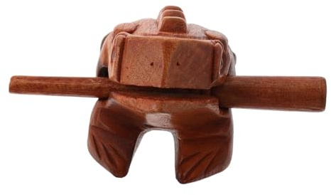 VICASKY Unique Wooden Frog Croaking Toy for Boys and Girls Traditional Craft Lucky Frog Sound Maker