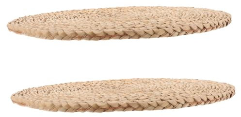 Abaodam 2pezzi Cuscino Da Pavimento in Paglia Naturale Tappetino Per Seduta Giapponese Cuscino Per Yoga e Meditazione e Confortevole Per e Arredamento Minimalista