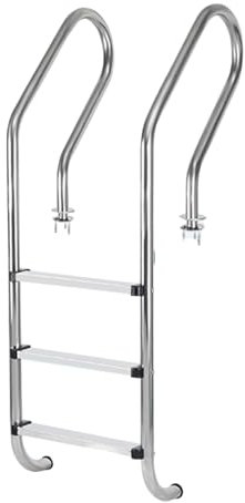 Échelle De Piscine, Échelle 2/3 Marches en Acier Inoxydable for Piscine Creusée, Capacité De Charge 200 Kg(3Step)