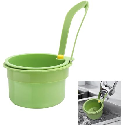 Colino scolapasta filtro 3 in 1 organizer con chiusura a scatto cestino da cucina da appendere lavandino