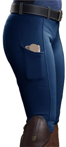 MKLHAVB Pantalons d'équitation for Femmes et Hommes, Pantalons Taille Haute, Culottes d'équitation élastiques(Blue,XL)