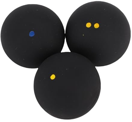 Jectse Balloni da Squash da 3 Pezzi - Dot Doppi Gialli, Punti Gialli Singoli e Blu, Sfera di Zucca Sportiva a Palla da Zucca per Principianti per Principianti