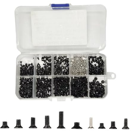 Lot de 500 vis M2, M2.5 et M3 pour ordinateur, mini vis, kit de vis pour PC, convient pour les ordinateurs portables, les accessoires de carte mère, les pièces d'ordinateur, etc