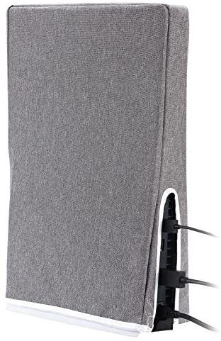 Generic Copertura Antipolvere per PS 5, Custodia AntiGraffio per Console di Gioco Verticale, Fodera Morbida e Ordinata Protezione Antipolvere per Accessori PS 5