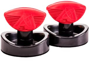Atomic Ergonomic Premium Air Hockey Strikers (2‑Pack) – 3‑7/8” Diameter Pushers with Rubber Grip & Felt Bottoms for Air Hockey and Push Hockey Tables