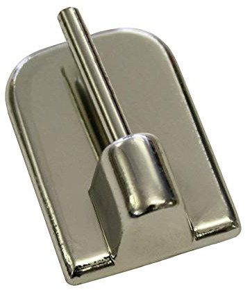 Gardinia Ganci Adesivi per Asta di Ancoraggio, Altezza 11 mm, in ABS Cromato, 4 pz, unità