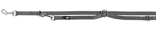 TRIXIE Premium V-Leine, XS–S: 2,00 m/15 mm, Grafit