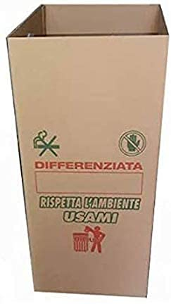 Imballi Diano Pattumiera Secchio Contenitore Porta Sacco Raccolta differenziata in Cartone per fiere sagre 50x90 cm