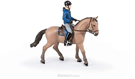 Papo - Statuina Cavallo da Passeggio e Cavaliere Realistica - 3 Anni + - Collezione Mondo Equestre - Gioco Creativo Passeggiata a Cavallo - Idea Regalo Giocattolo Bambina Bambino