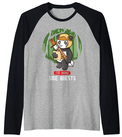 I'm Doing Side Quest Rollenspiel RPG Game Gaming Panda Bär Raglan