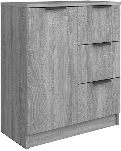 vidaXL Sideboard Kommode Anrichte Schrank Beistellschrank Mehrzweckschrank Standschrank Wohnzimmer Flur Grau Sonoma 60x30x70cm Holzwerkstoff