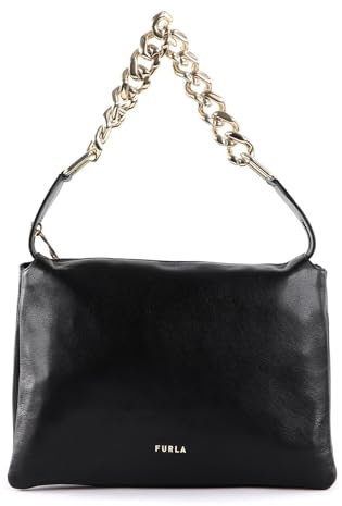 Furla Vitello Taita Piuma Shoulder Bag Nero