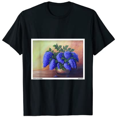 Peinture florale en jacinthe de raisin et pervenche T-Shirt