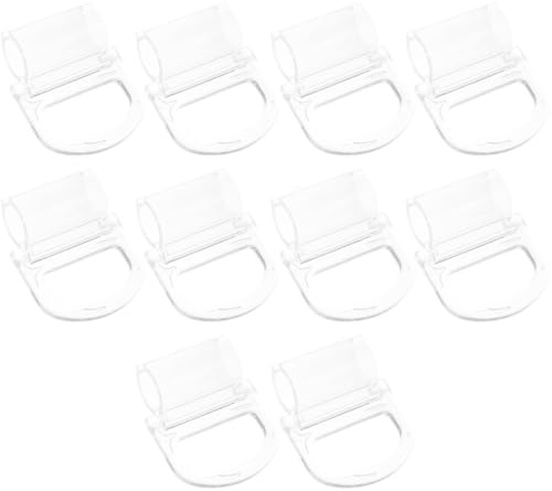 DOITOOL Roller Window Shade Pulls Transparent Plastic Handle Fits 0.59In Rod Cordless Blind Pull for Home Window Accessories 10 Pieces