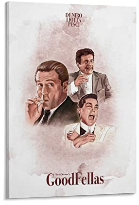 DAGUYS Vintage Goodfellas Filmposter 6 Wandkunst Poster Scroll Leinwand Gemälde Bild Wohnzimmer Dekor Zuhause 60 x 90 cm