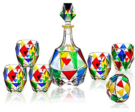 YOtat Verres À L'Ancienne Verres À Vin Ensemble De Verres À Whisky Verre À Whisky en Cristal Façonné Cadeau pour Petit Ami (Type4)