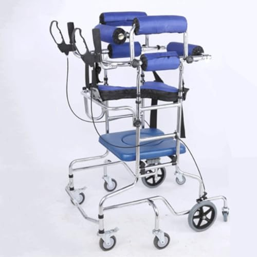 Rollator für Senioren mit Sitz und 8 Rädern, Medizinische Gehhilfe für Ältere und Behinderte Menschen von 150cm Bis 180cm Fußlänge, Stehhilfen (Size : Women's model)