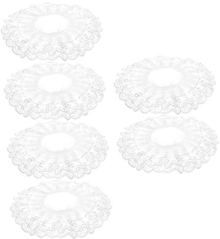 SEWACC STK Blumenstrauß Torus Blumenstrauß Liefert Straußkragen Selber Machen Brautstrauß Klippkragen Hochzeitsblumen Hochzeitsstrauß Spitze Blumenstrauß Spitzenhut Braut- Plastik Weiß