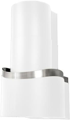 Cappa Cucina Aspirante a Parete Moderna con illuminazione led Aspirante/Filtrante 3 velocità - in acciaio inox - bianca - Made in Italy