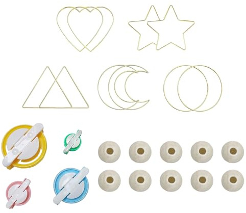 Zenlir 1 juego de aros de metal para atrapar sueños y decoración para colgar en la pared, entusiastas de varias formas