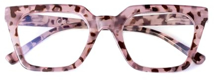 SKYWAY Übergroße Blaulichtfilter Brille Damen Herren, Stilvolle Retro Quadratische Computerbrille Blaulicht Brille Ohne Stärke Blendschutz