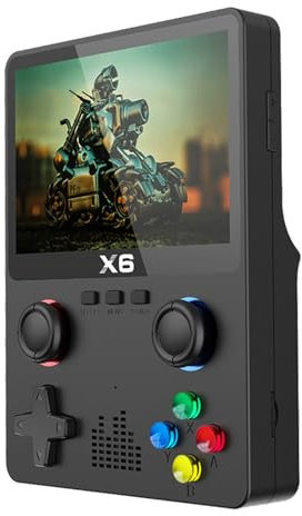 Consoles de jeux portables, console de jeu rétro portable, console de jeu 20 000 + console de jeu de 8,9 cm, résolution 640 x 480, type C, charge rapide, machine de jeu X6