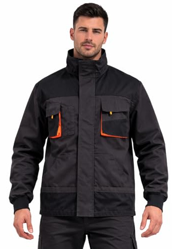 BWOLF Atlas - Giacca da lavoro multifunzione, da uomo, con cintura in vita, resistente, grigio, XXL