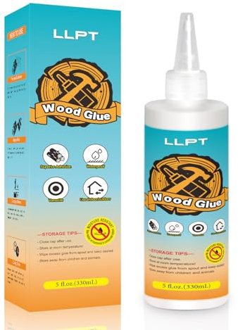 LLPT Holzleim | Wasserdichter starker klarer Holz für Außenbereich | Universeller Holzleim | Hochleistungsleim für Möbelbau, Basteln, DIY & Holzarbeiten (LWG330) | 330ml