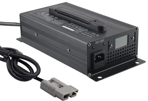 Lzyjck Chargeur de Batterie Plomb-Acide 12 V/24 V/36 V/48 V/60 V/72 V avec Connexion Anderson 50 A/120 A/175 A/350 A pour transpalette, Chariot élévateur électrique,24v 30a,350A