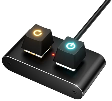 PC POWER SWITCH - Bouton d'alimentation externe de l'ordinateur | Bouton de lancement externe pour PC | de démarrage pour le bureau avec câble | Accès facile / arrêt pour comp