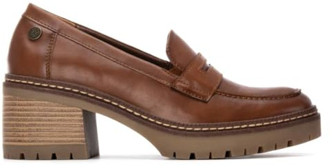 XTI - Mocasines Mujer Camel - Calzado Cómodo y Versátil - Moda Casual - Modelo 14445702 (Talla 38)