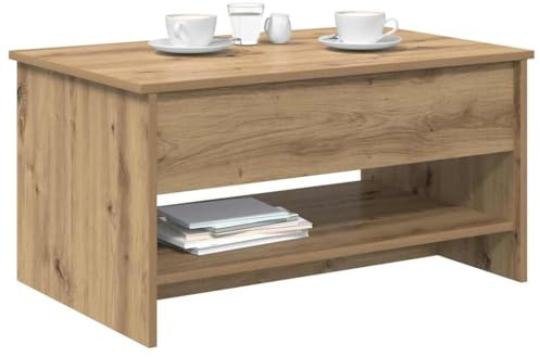 vidaXL Mesa de Café Roble Artisan 80 x 50,5 x 41,5 cm