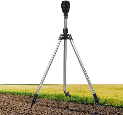 Tripod Sprinkler - Automatic Lawn Water Sprinkler, 360 Degree Automatic Irrigation Stand, Easy To Install Rotary Irrigations Télescopic Support | Large Area Impacct Sprinklers For Yard Garden