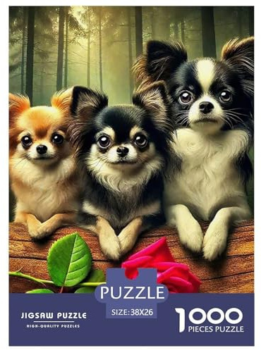 Chihuahua 1000 Stück Puzzles Unterhaltung Rätsel Familienspiel Für Erwachsene Teenager Für Freunde Geschenke Chihuahua
