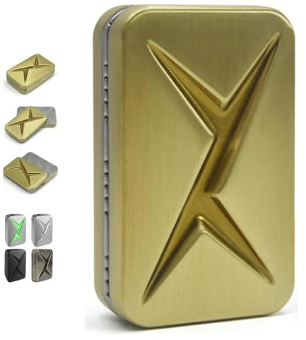 Magnetisches Fidget Toys, EDC Fidgetspielzeug für Erwachsene, Gold | Lightning Infinite Sanfter Spurfreier Fidget Slider für Büro & Home-Office, Stressabbau-Hilfe für Fokus, Angst & ADHS