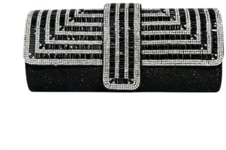 Bolso de mano de noche brillante para mujer, bolso de mano de cadena brillante con cadena desmontable, embrague de diamantes de imitación con purpurina, bolso de hombro femenino con diamantes de