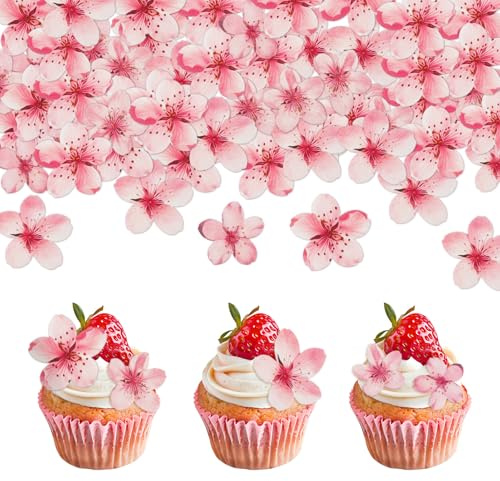 Fiori Commestibili per Torte 50PCS,Decorazioni Comestibili per Torte