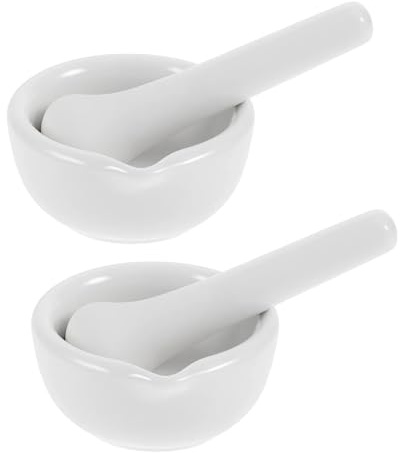 2-Teiliges Mörser Mit Stößel, Granit Mörser Und Stößel Set, Mini Mörser Für Gewürze, Kräuter, Marmor Mörser Mit Stößel, Ideal Für Küche Und Labor