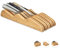 Relaxdays Messerblock Schublade, ohne Messer, liegend, Bambus, für 9 Messer, HBT: 5x12x40 cm, Schubladeneinsatz, natur