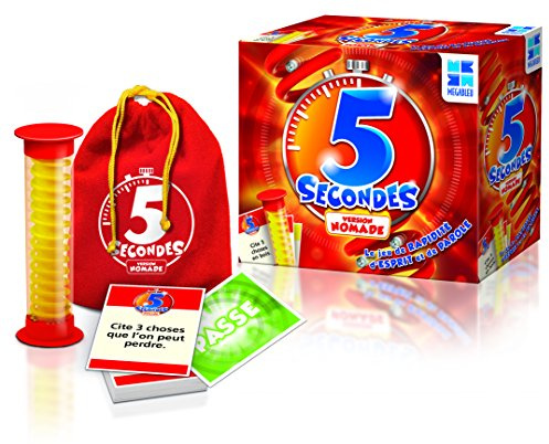 MEGABLEU - Jeu de Société - Le Jeu des 5 Secondes en Version Nomade - A emporter Partout - Jeu pour Développer la rapidité d'esprit - Question Réponse - 2 Joueurs et Plus - 678120