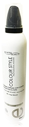 Sesiomworld Espuma Capilar con Color Colour Style Tono Ceniza Volumen Fijación Brillo 300 ml 1 Unidad 350 g