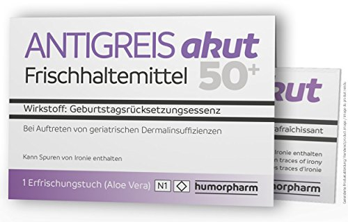 humorpharm Idée cadeau amusante - Antigris akut - Pour tous les âgés de 50 - Article de farce.