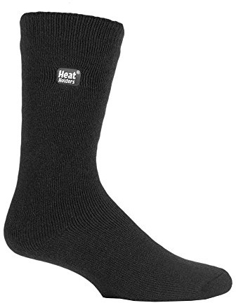 HEAT HOLDERS Ultra Lite - Homme Fines et Chaudes Polaire Hiver Chaussettes Thermiques (39-45 Eur, Charcoal)