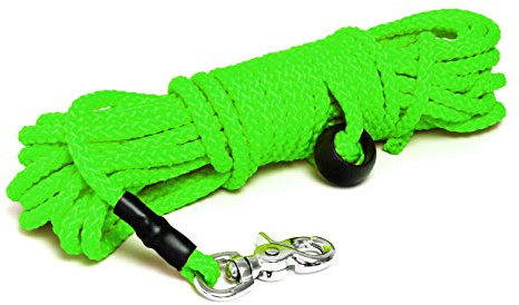 Mystique® Nylon Feldleine rund 7mm neon grün (Scherenkarabinerhaken, 10)