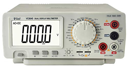 Multimètre de table 4 1/2 Valeur efficace vraie Testeur de multimètre de bureau précis Mesure numérique DCV/ACV/DCA/AC VC 8045 (Edition : US Plug)