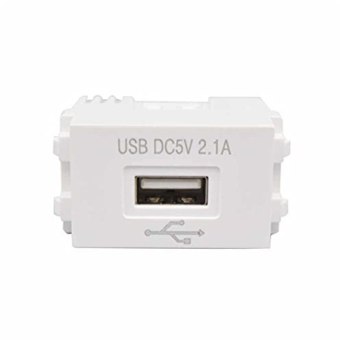 N+B Module d'alimentation USB 1PCS, 5V, 2.1A, Blanc, 36mm x 36mm x 36mm, Plastique, Adaptateur d'alimentation USB, ELECTRICAL_DISTRIBUTION_BOARD, 0793047879608