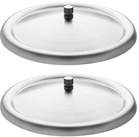 2 PCS Stainless Steel Cup Covers, Drink Cup Lids, 10cm/3.94in | Reusable Metal Mug Cover, for Home Kitchen Hot Water Coffee Tea Glass Cups Cover